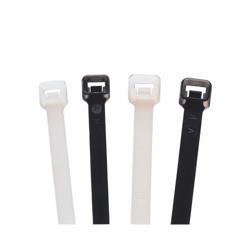 Buchanan, Cable Tie, Multi-Purpose, Mounting, Width: 0.189 IN, Length: 14 IN, Thickness: 057 IN, Material: Nylon, Color: Natural, Tensile Strength: 50 LB