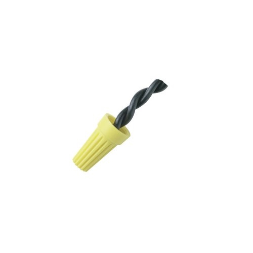 Yellow Standard Type 22-10 AWG Wire Range Pack of 500 600V NSI Industries WC-Y-B Easy-Twist Twist-On Wire Connector 