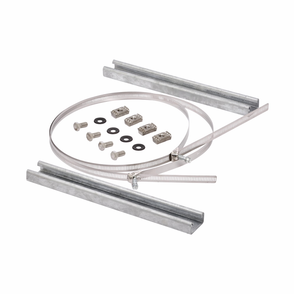 Product image for B-Line 12PMK NEMA 4, Kit includes strut channel, Stainless steel, Pole mounting kits, Top/bottom mounting, Pole mounting kits