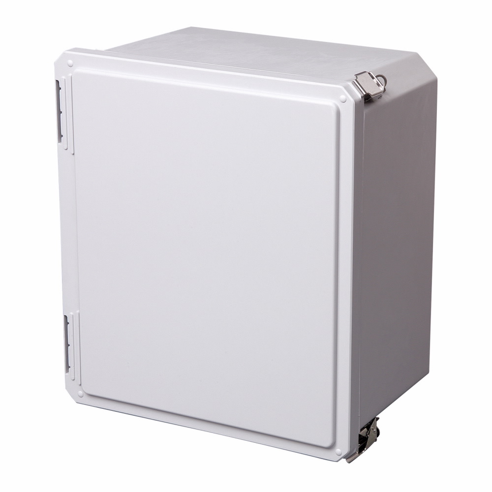 Product image for B-Line 201610-SDFQR JIC Panel Enclosure, 21.79" x 18.16" x 10.34" NEMA 4X, Hinged cover, SDFQR enclosure, Wall mount, Medium single door, Optional external mounting feet, Fiberglass