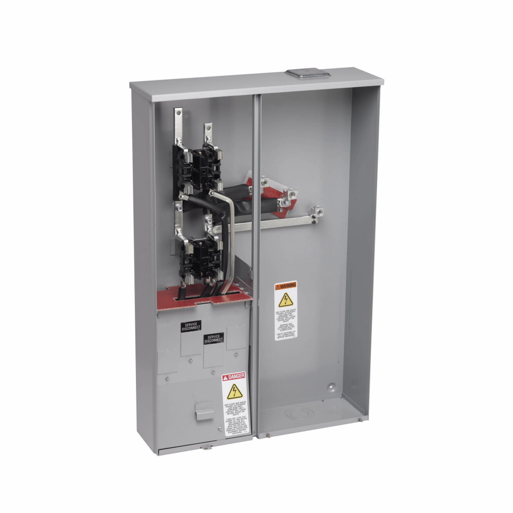 Product image for B-Line 2012-MS60 vertical meter pack, 100 A, 225 A, None, Ring type, 3R, Overhead/underground, ANSI 61 gray paint, 010 kAIC, #6 - 250 MCM, Galvanized steel, Surface mount, 4, 2, 3