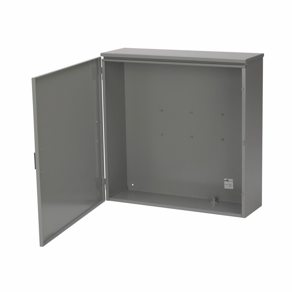 Product image for B-Line 304811-HRTCT 3R, ANSI 61 gray paint, Galvanized steel, Surface mount, 1P or 3P, Hinged cover