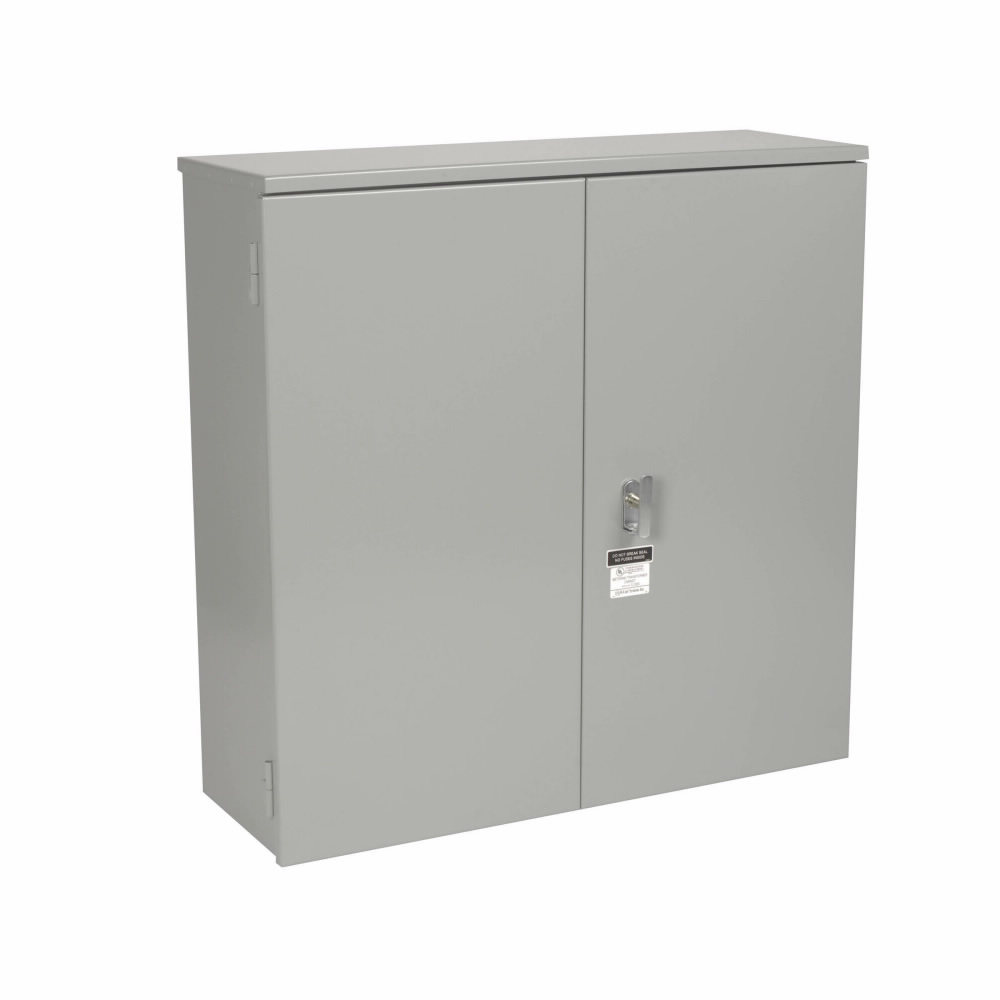 Product image for B-Line 484814-DDHRTCT 3R, 12 gauge steel, ANSI 61 gray paint finish, Galvanize steel, Surface mount, 1P or 3P, Two over lapping doors