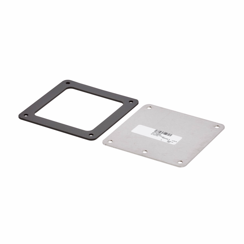 Product image for B-Line 44-4XSFCP Feed through, Closure plate, NEMA 4X, Stainless steel, Brushed finish, 4" X 4"