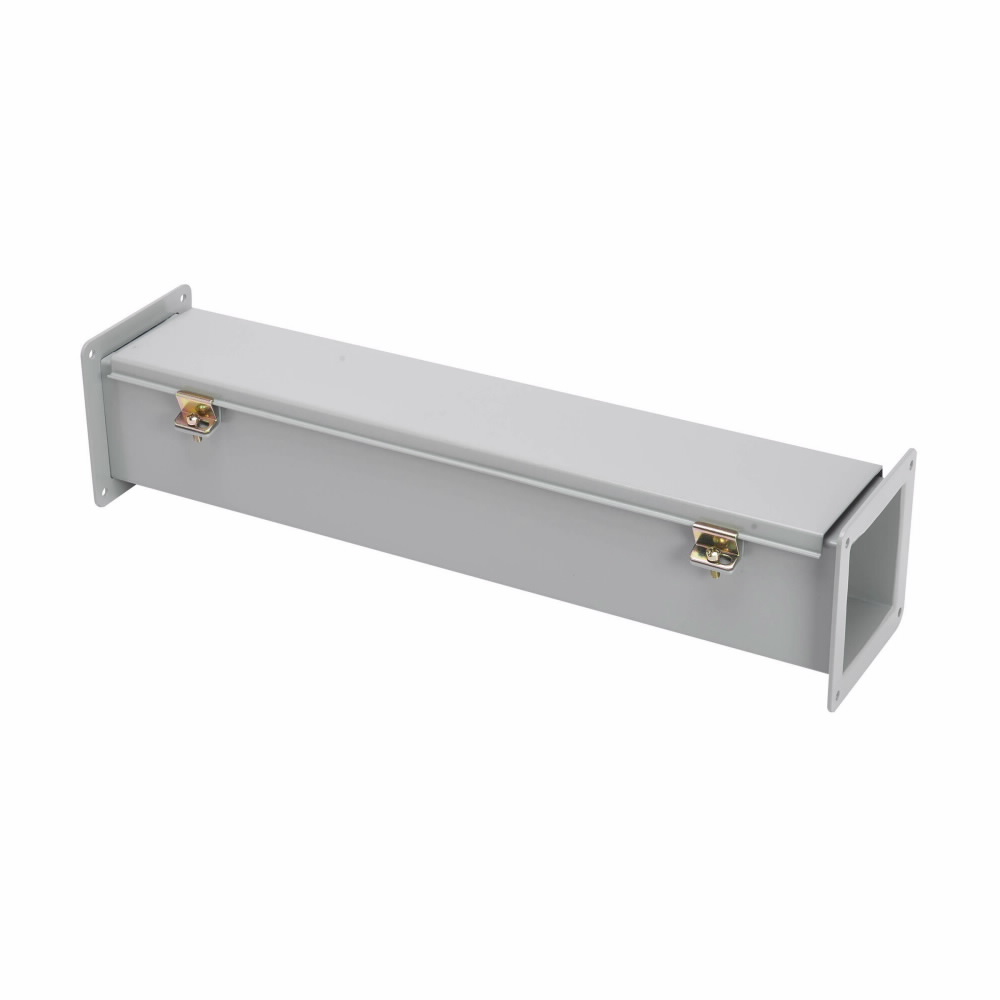 Product image for B-Line 8848-12FW 8" x 8" x 48" 12FW wireway, Wireway hanger, Hinged cover, NEMA 12, Steel, Seamless poured in-place, Hinged, ANSI 61 gray, 14 gauge
