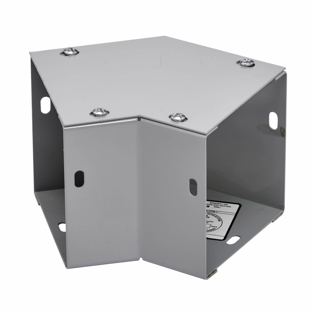 Product image for B-Line 4445-L-SIDE Wireway Elbow Fitting, Lay-in, 90? elbow, side opening, NEMA 1, Galvanized steel, 4" X 4"