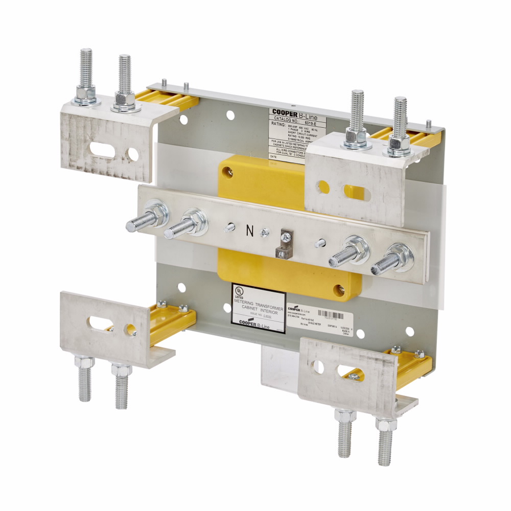 Product image for B-Line 6019-E current transformer metering, 800 A, 10 kAIC, 3 wires, For use with CT rated enclosures