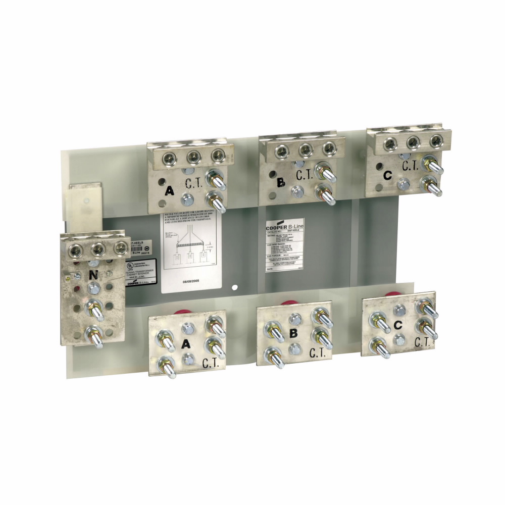 Product image for B-Line 6067-HEELS current transformer metering, 800 A, 55 kAIC, #4 - 600 MCM, 4 wires, For use with CT rated enclosures