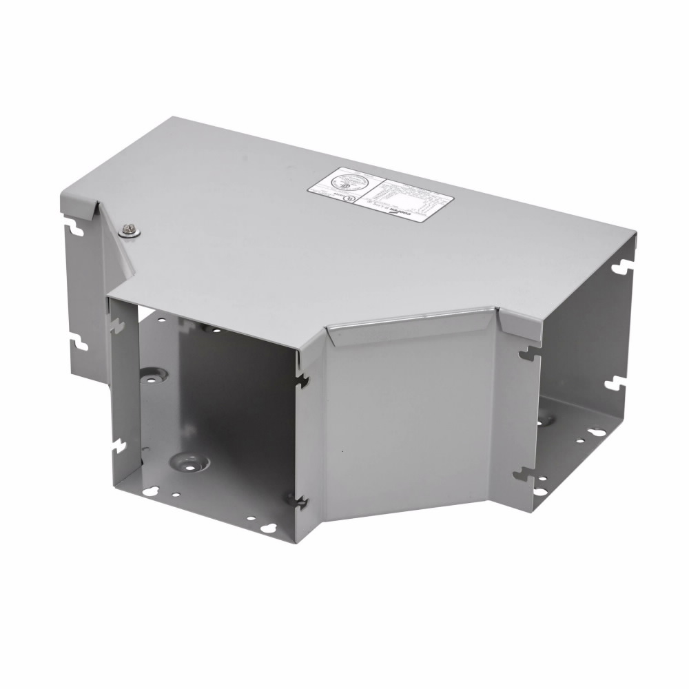 Product image for B-Line 44-3RHST Wireway Tee Fitting, Tee, NEMA 3R, Galvanized steel, ANSI 61 gray painted