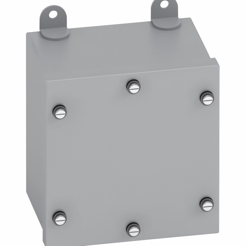 Product image for B-Line 18186-WPSC Type 3/3R Junction Box, 18" x 18" x 6" NEMA 3 and 12, Screw cover, WPSC enclosure, Surface mounted, Medium single door, External mounting feet, Carbon steel, Oil-r