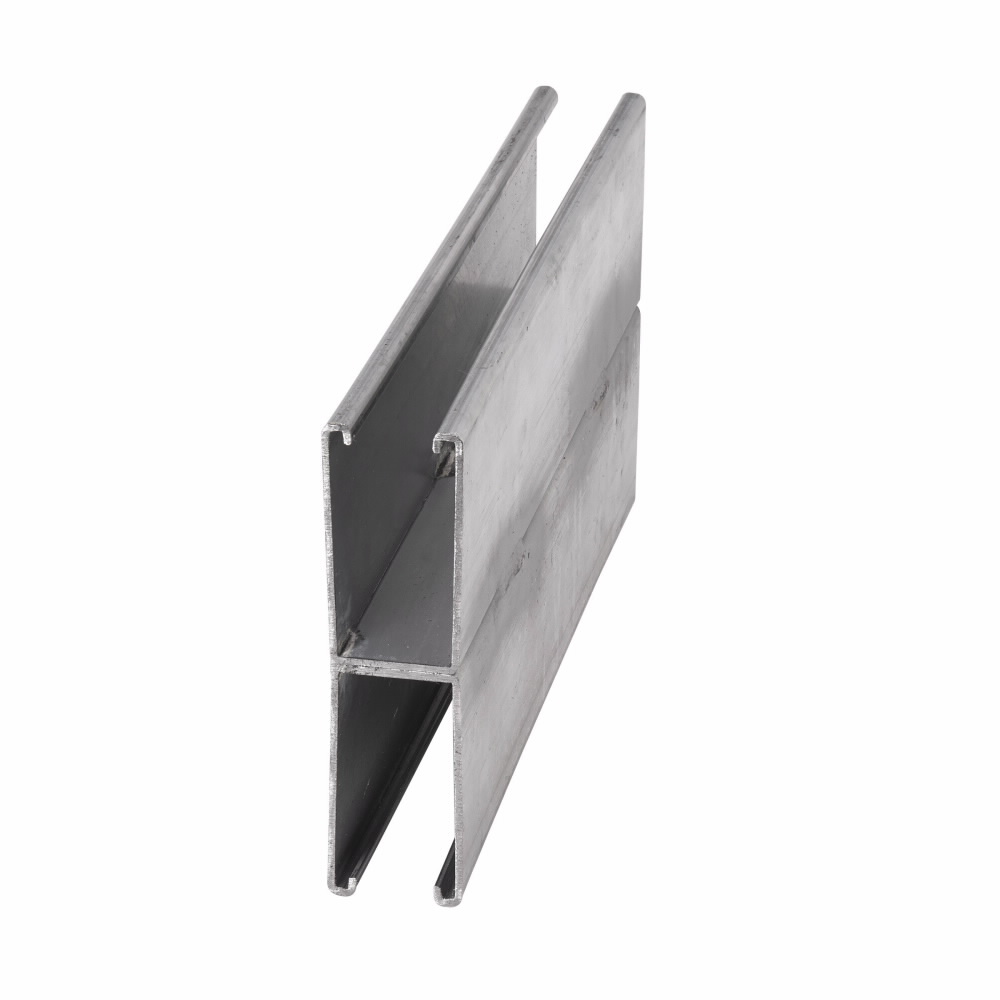 Product image for B-Line B11A-120GLV 1-5/8"W x 3-1/4"H Back-to-Back Channel, Solid (No Hole Pattern), 12ga, 10ft Length, Pre-Galvanized