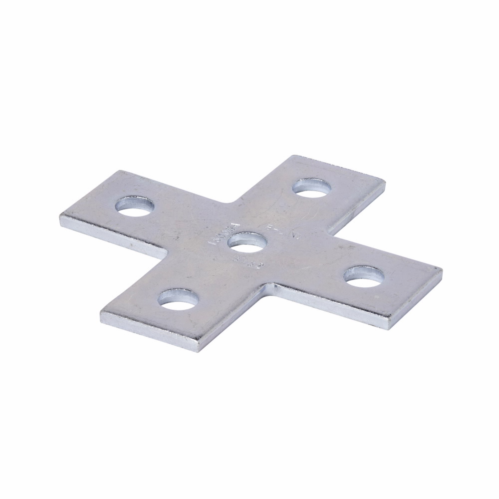 Product image for B-Line B132ZN Zinc Plated 5-Hole Cross Plate