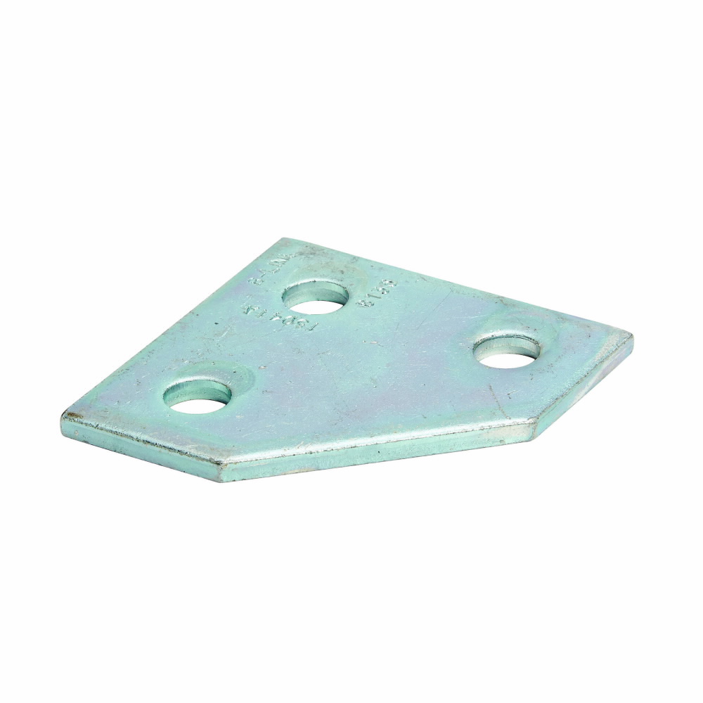 Product image for B-Line B135ZN 3-Hole Zinc Plated Corner Gusset Plate