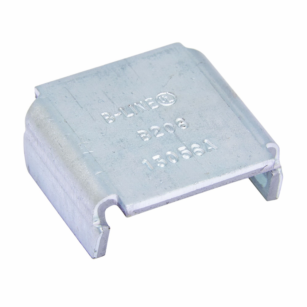 Product image for B-Line B206ZN Zinc Plated Type X B32 Channel End Cap