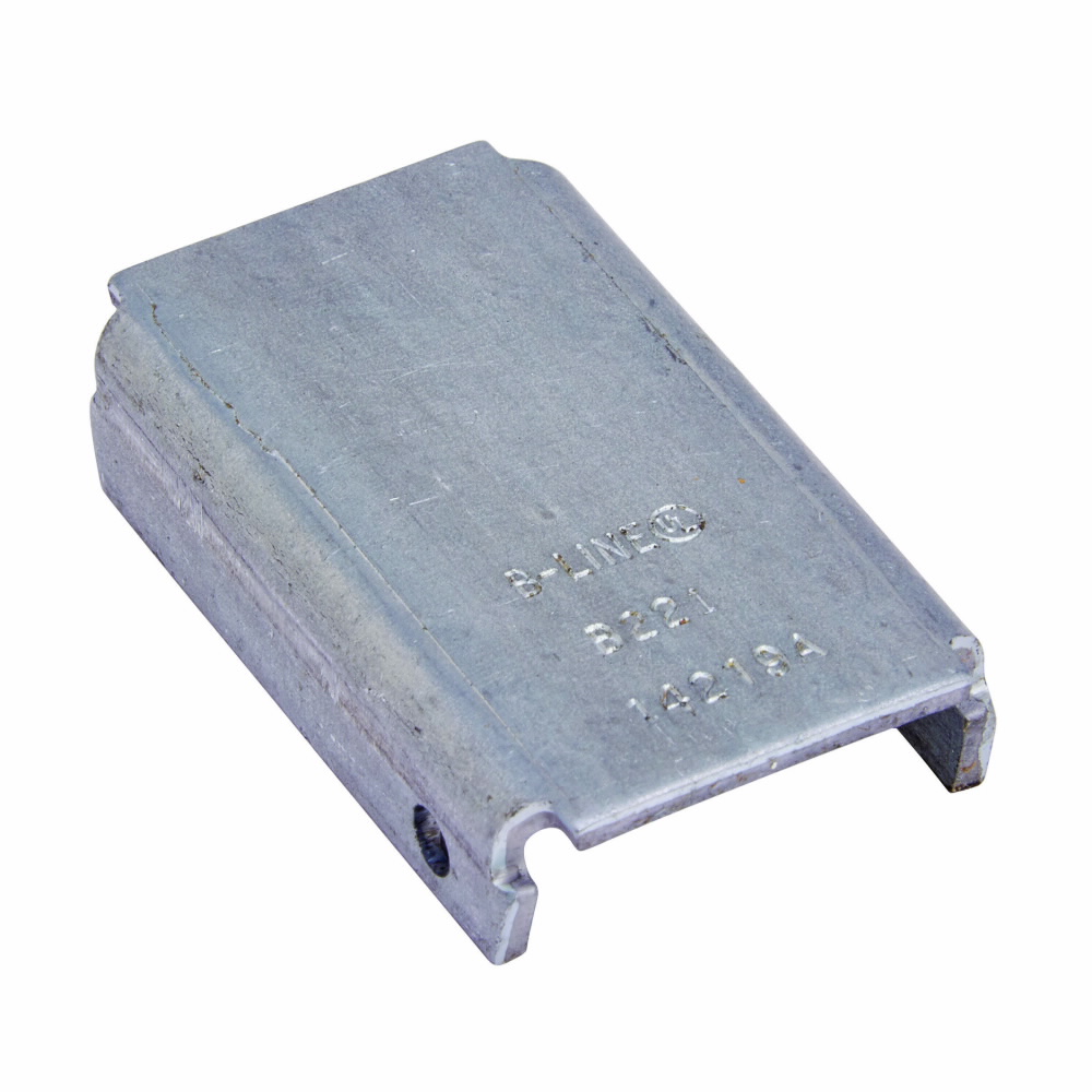 Product image for B-Line B221ZN Zinc Plated Type X B12 Channel End Cap