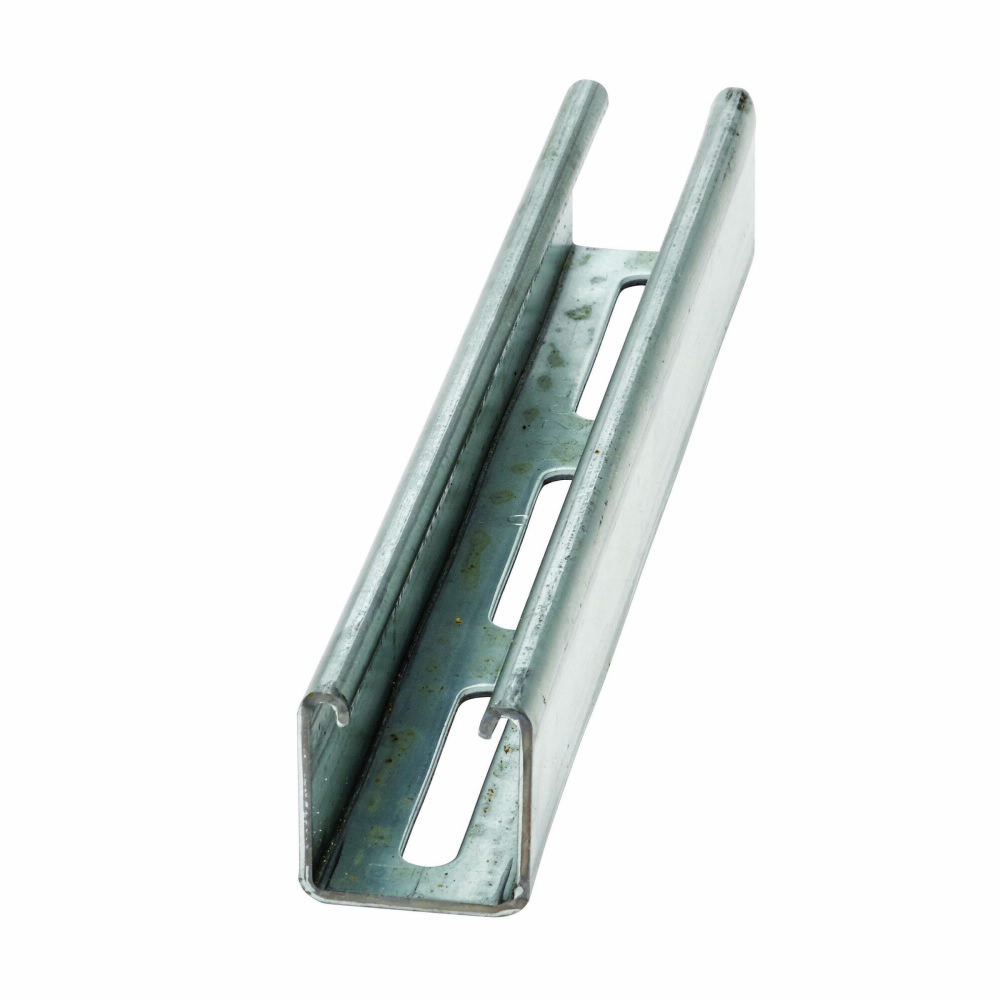 Product image for B-Line B22S-120GLV 1-5/8"W x 1-5/8"H Channel, 13/32" x 3" Slotted, 12ga, 10ft Length, Pre-Galvanized