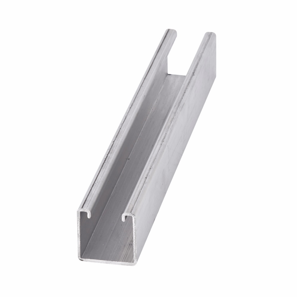 Product image for B-Line B24-120AL 1-5/8"W x 1-5/8"H Channel, Solid (No Hole Pattern), 14ga, 10ft Length, Aluminum