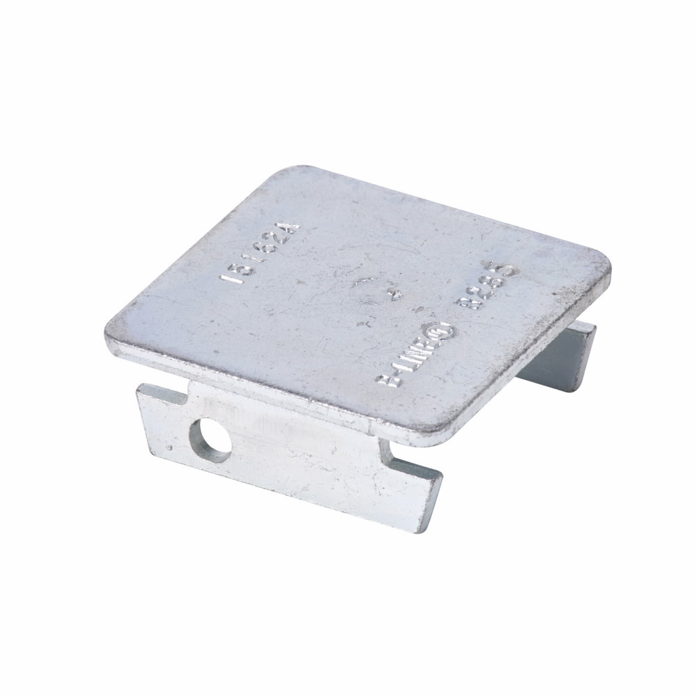 Product image for B-Line B285ZN Zinc Plated 1-5/8 x 1-5/8 Inch B22 Channel End Cap