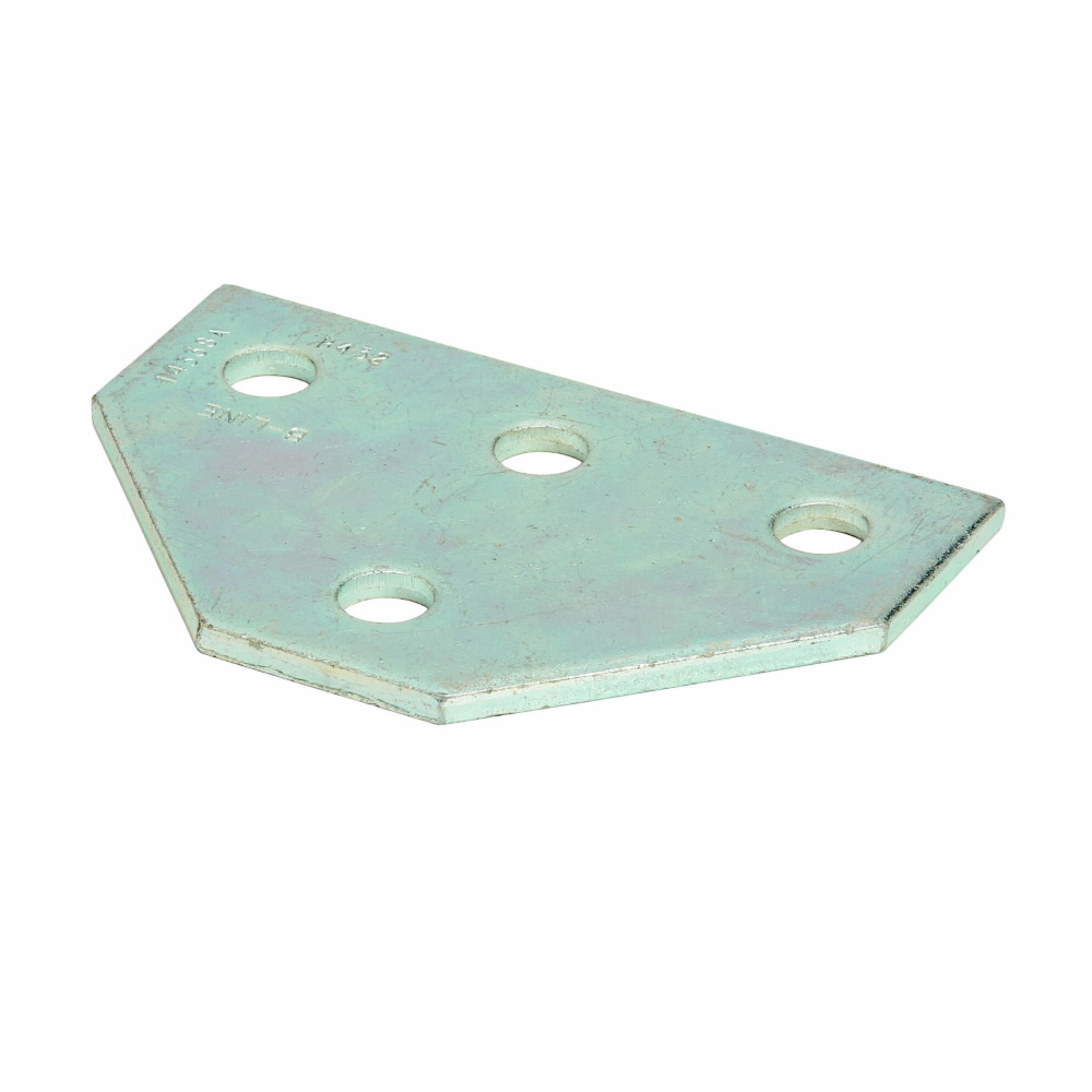 Product image for B-Line B432ZN 4-Hole Zinc Plated Tee Gusset Plate