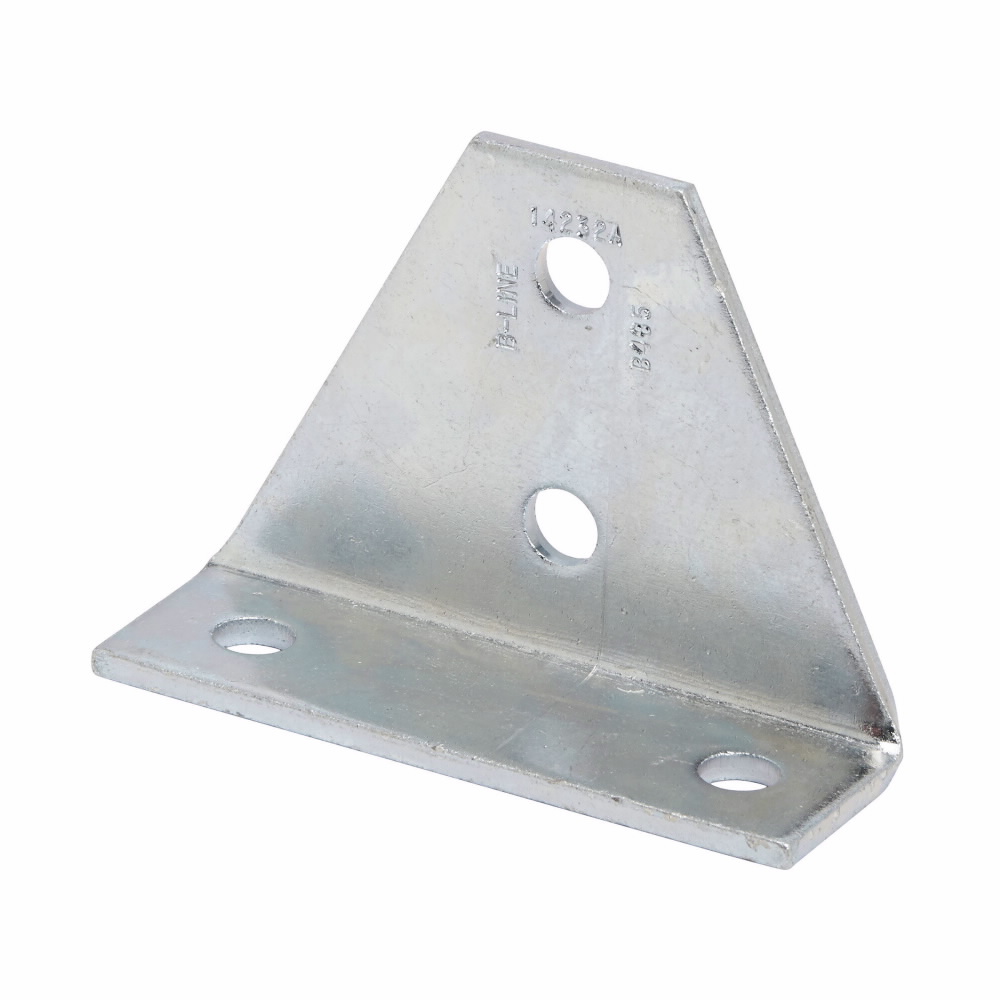 Product image for B-Line B485ZN 4-Hole Zinc Plated Gussetted Shelf Angle
