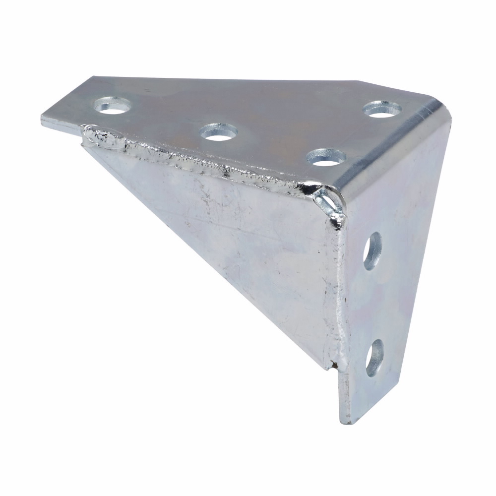 Product image for B-Line B503LZN 6-Hole Zinc Plated Left Hand Gussetted Corner Connection