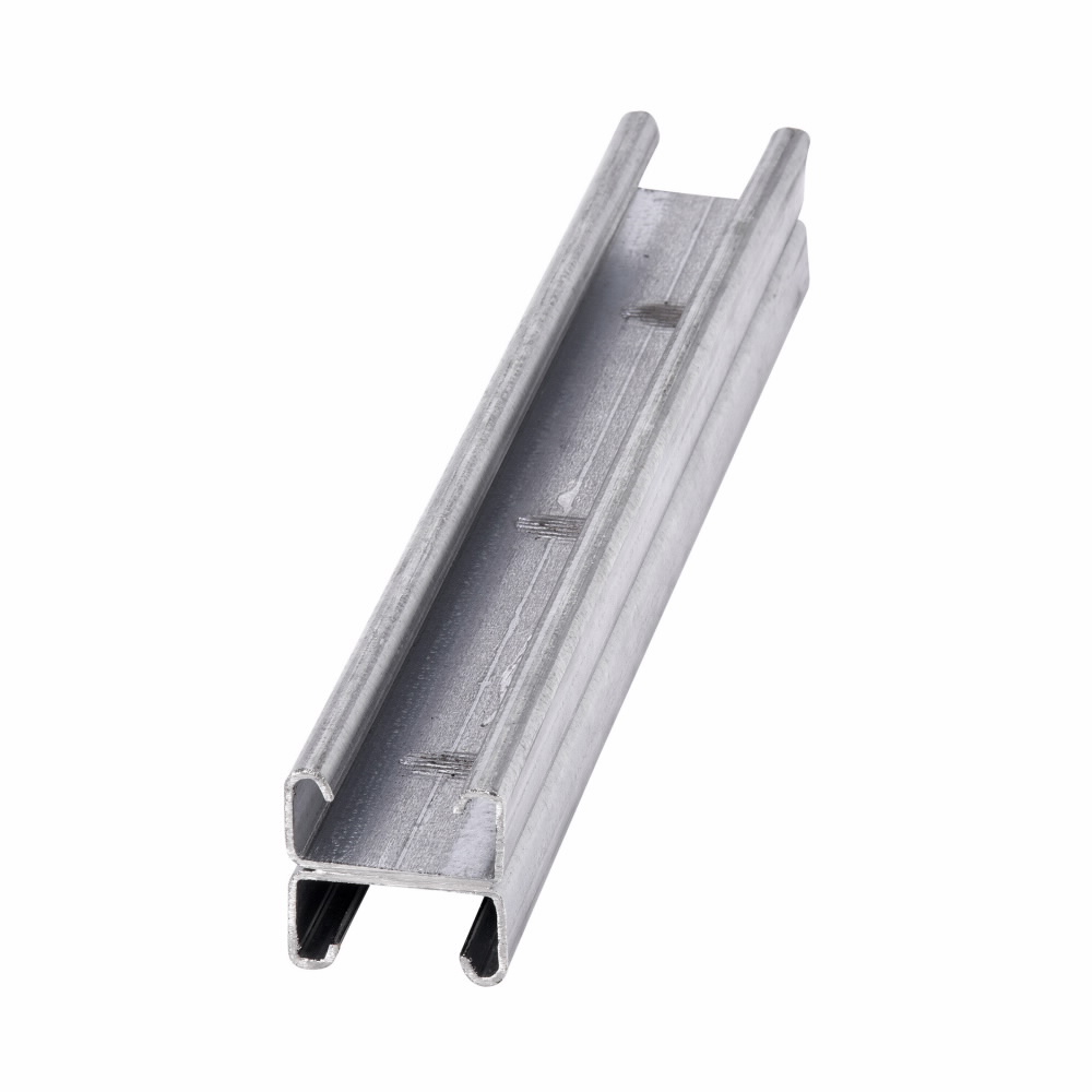 Product image for B-Line B54A-120GLV 1-5/8"W x 13/16"H Back-to-Back Channel, Solid (No Hole Pattern), 14ga, 10ft Length, Pre-Galvanized