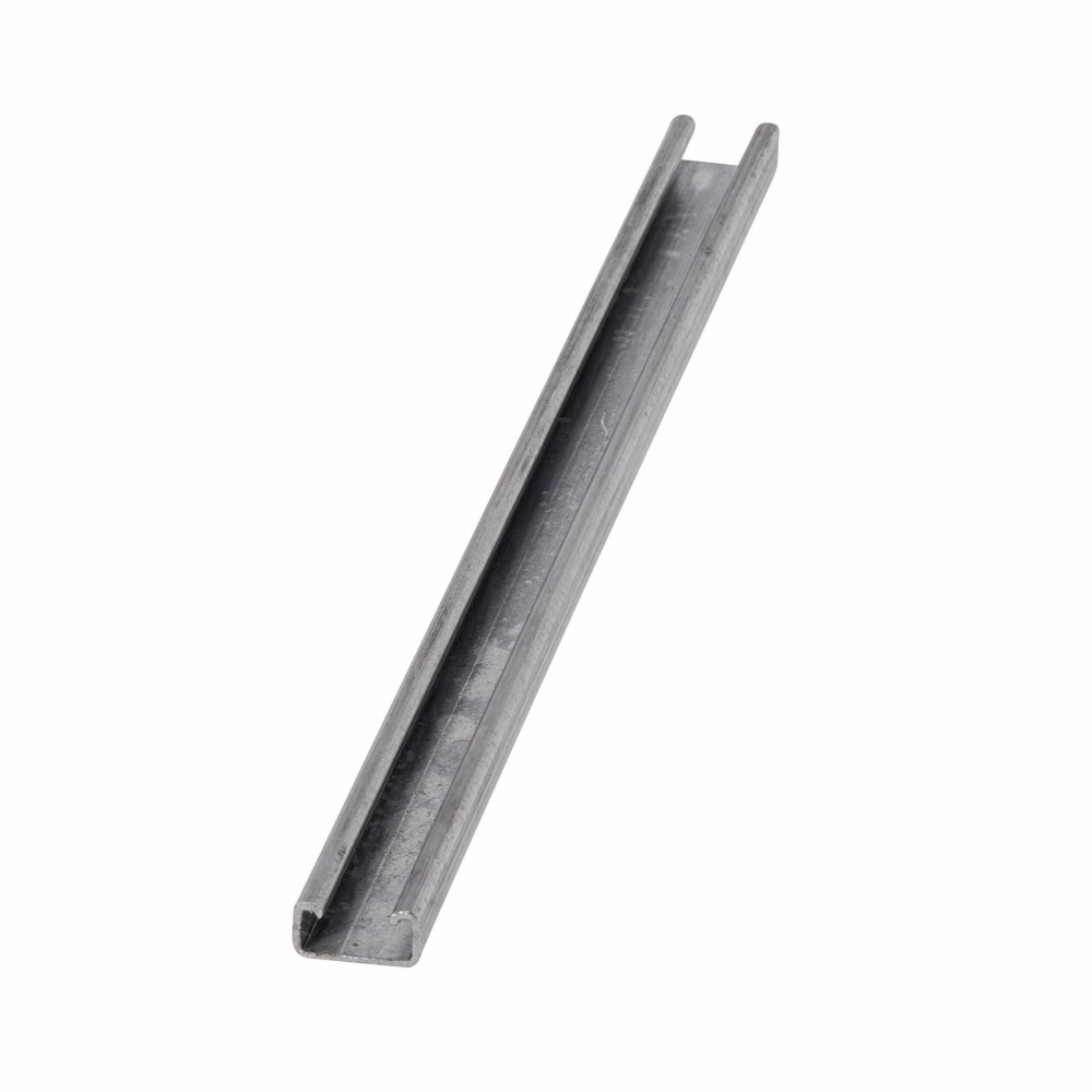 Product image for B-Line B72-120GLV 13/16"W x 13/32"H Channel, Solid (No Hole Pattern), 18ga, 10ft Length, Pre-Galvanized