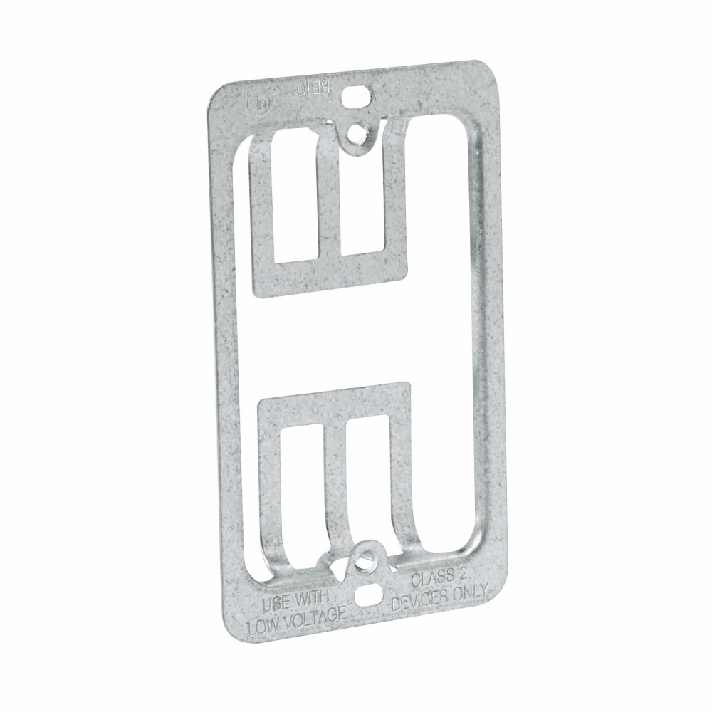 Product image for B-Line BB10 Cover Plate Mounting Bracket, Single Gang, Decora, Pre-Galv.