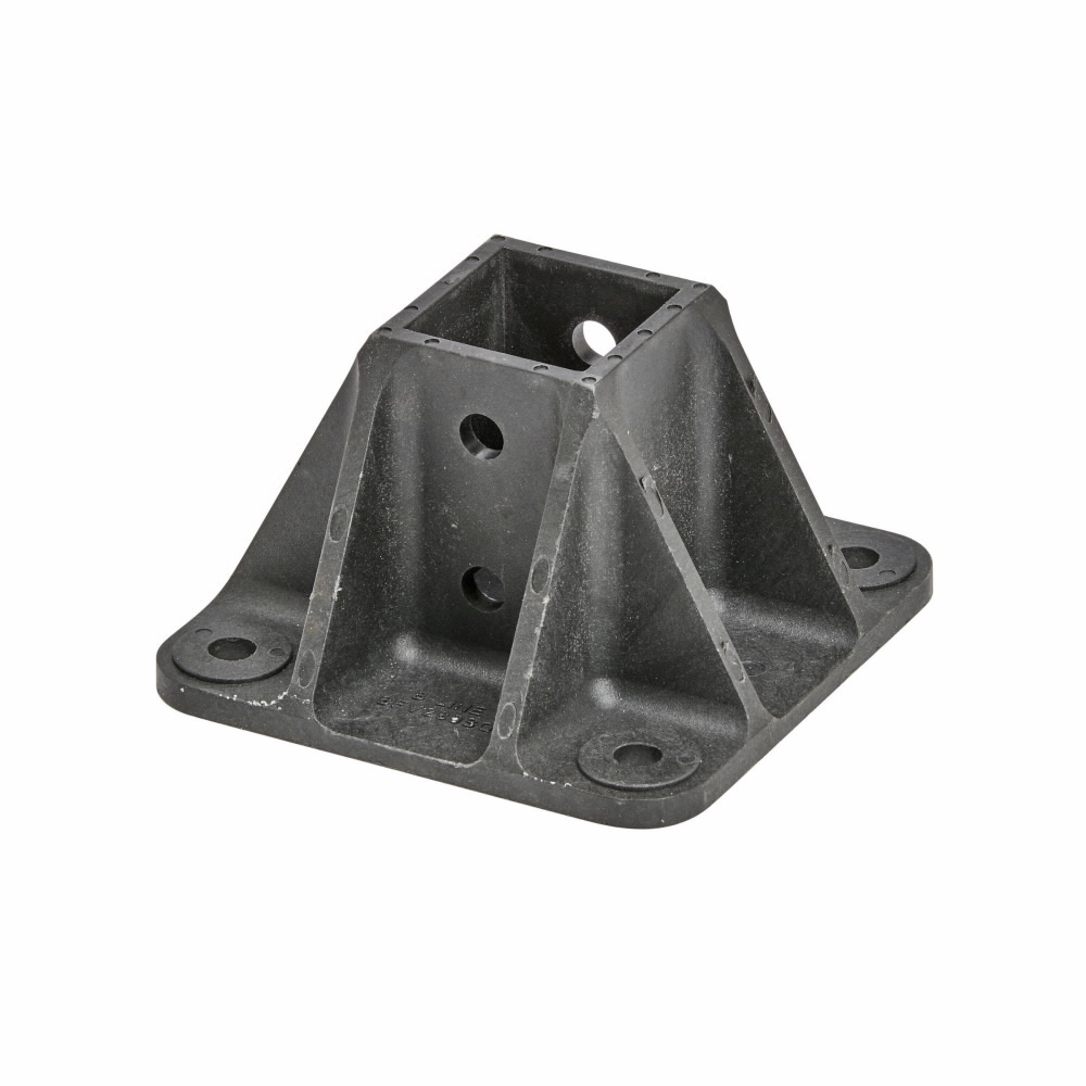 Product image for B-Line BFV280SQ 5 x 5 x 3 Inch Glass Reinforced Polyurethane Fiberglass Channel Post Base