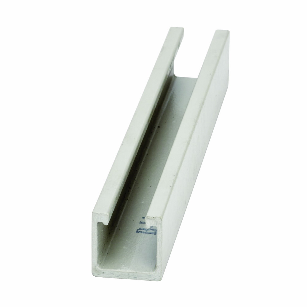 Product image for B-Line Bfv22-120 120 x 1-5/8 x 1-5/8 Inch Beige Vinyl Ester Resin Solid Back Fiberglass Channel