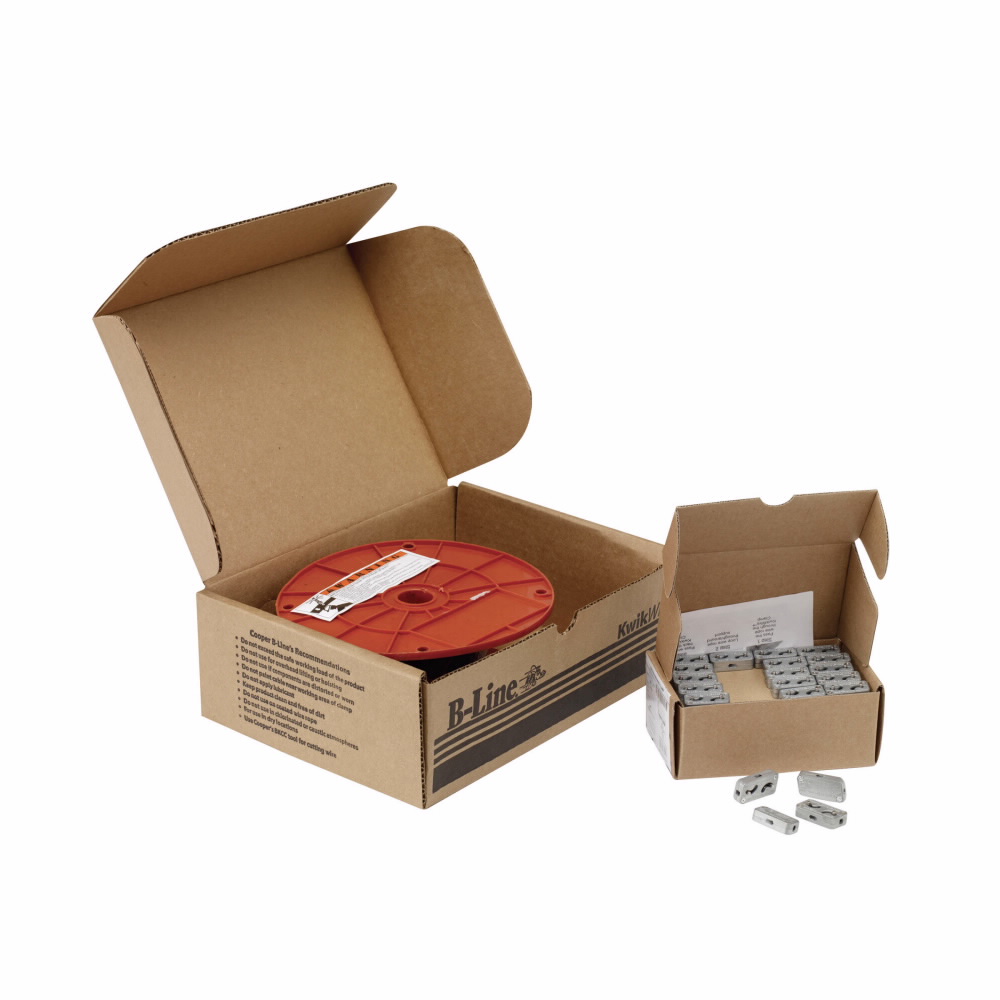 Product image for B-Line BKP10094 Kwikpak Wire Rope and Clamp Kit