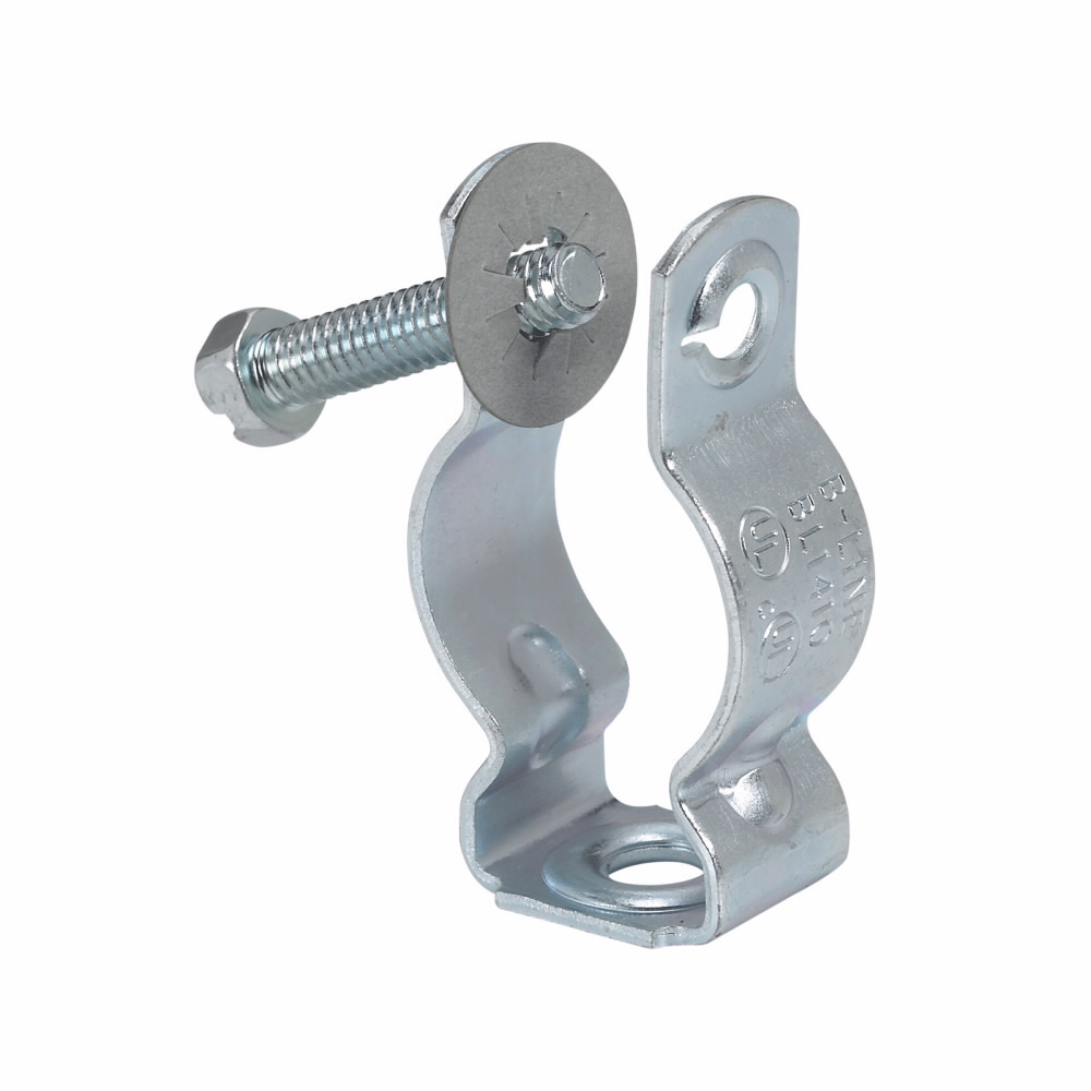 Product image for B-Line BL1420 2 Trade 1 Inch Rigid/EMT with Bolt and Thread Conduit Hanger