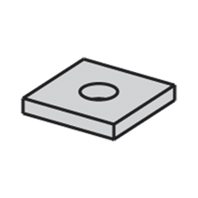 Product image for B-Line B202-2D-ZN No-Twist Square Strut Washer, 13/16" Hole, 3/4" Bolt Size, Electro-Plated Zinc