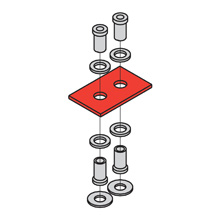 Product image for B-LINE SB2526A DIAG BRACE ISOL KIT