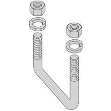 Product image for B-LINE SB100203AYZ V BOLT, 3" X 2 1