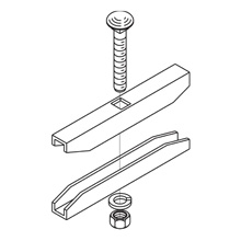 Product image for B-Line Series SB166AYZ 1-1/2 Inch Yellow Zinc Structural Steel Cable Runway Butt Splice Clamp