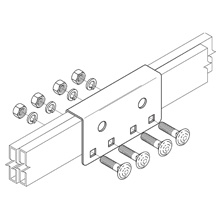 Product image for B-Line Series SB168CYZ 1-1/2 Inch Yellow Zinc Structural Steel Heavy Duty Cable Runway Butt Splice Clamp