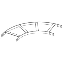 Product image for B-Line SB17HRB24FB 1-1/2 x 24 Inch Flat Black Steel 90 Degrees Horizontal Cable Runway Stringer