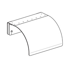 Product image for B-Line SB2129SD12YZ Runway Dropout Kit, Side Drop-Out, 14 Gauge, A36 Steel, Flat Black