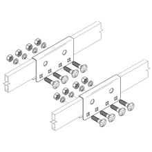 Product image for B-Line Series SB2135YZ 1-1/2 Inch Yellow Zinc Structural Steel Heavy Duty Cable Runway Butt Splice Clamp and Kit