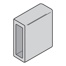 Product image for B-Line Series SB21NEO 2 x 9/16 Inch Black Neoprene End Cap