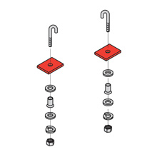 Product image for B-Line SB2501 RWAY WALL SPT ISOLATI