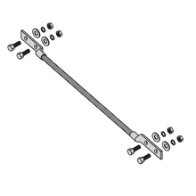 Product image for B-Line SB6693/4X101/2 Grounding Strap, 0.162"H, 10.5"L, 0.162"W, Copper, Tin Plated Copper