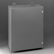 Product image for B-Line 36249-12CHSC JIC Panel Enclosure, 36" x 24" x 9" NEMA 12, Hinged cover, 12CHSC enclosure, Wall mount, Medium single door, External mounting feet, Carbon steel, Oil-resistant