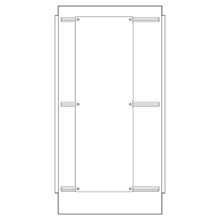 Product image for B-Line AF7218SP NEMA 12 rated, Side panel and center post, Free-standing enclosure accessories, Stainless panel