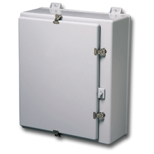 Product image for B-Line 483616-4XF Wall Mounted Panel Enclosure, 51.29" x 36.62" x 17.79" NEMA 4X, Hinged cover, 4XF enclosure, Wall mount, Medium single door, External mounting feet, Fiberglass, Se