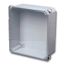 Product image for B-Line 12106-SDFQRCC JIC Panel Enclosure, 13.45" x 11.83" x 6.31" NEMA 4X, Hinged cover, SDFQRCC enclosure, Wall mount, Medium single door, Optional external mounting feet, Fibergla