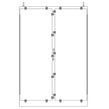 Product image for B-Line 724818-4XFFSD Ground Mounted Panel Enclosure, 72" x 48" x 18" NEMA 4X, Hinged cover, 4XFFSD enclosure, Ground mount, Large double door, No mounting provisions, Fiberglass, Se