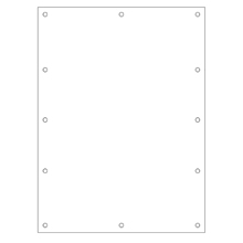 Product image for B-Line AWF7221P NEMA 4X, White powder coated, Carbon steel, Fiberglass enclosures, Fits 72" X 21" enclosures, Fiberglass accessories
