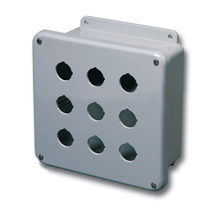 Product image for BENC PB9F 30MM 9HL STD PB ENCL